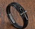 Ankh Braided Leather Bracelet