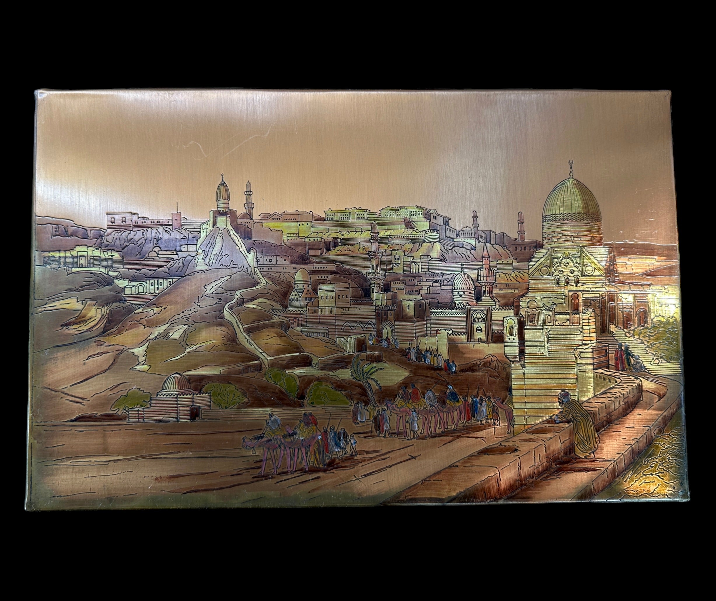 Citadel of Cairo Copper Etching