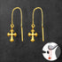 Dangling Cross Earrings