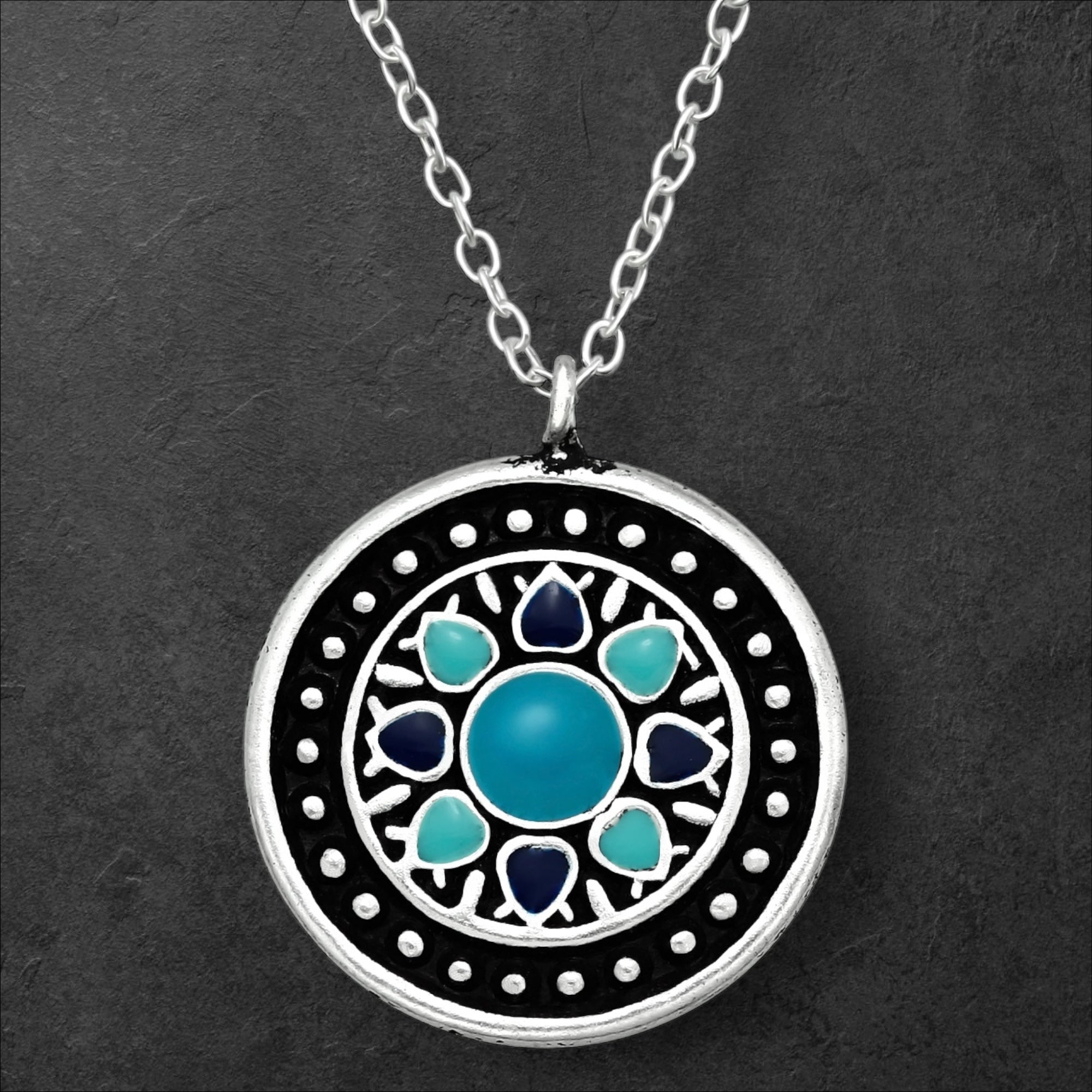 Abstract Flower Necklace