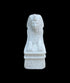 Alabaster Sphinx with Pyramid Statue - Made in Egypt