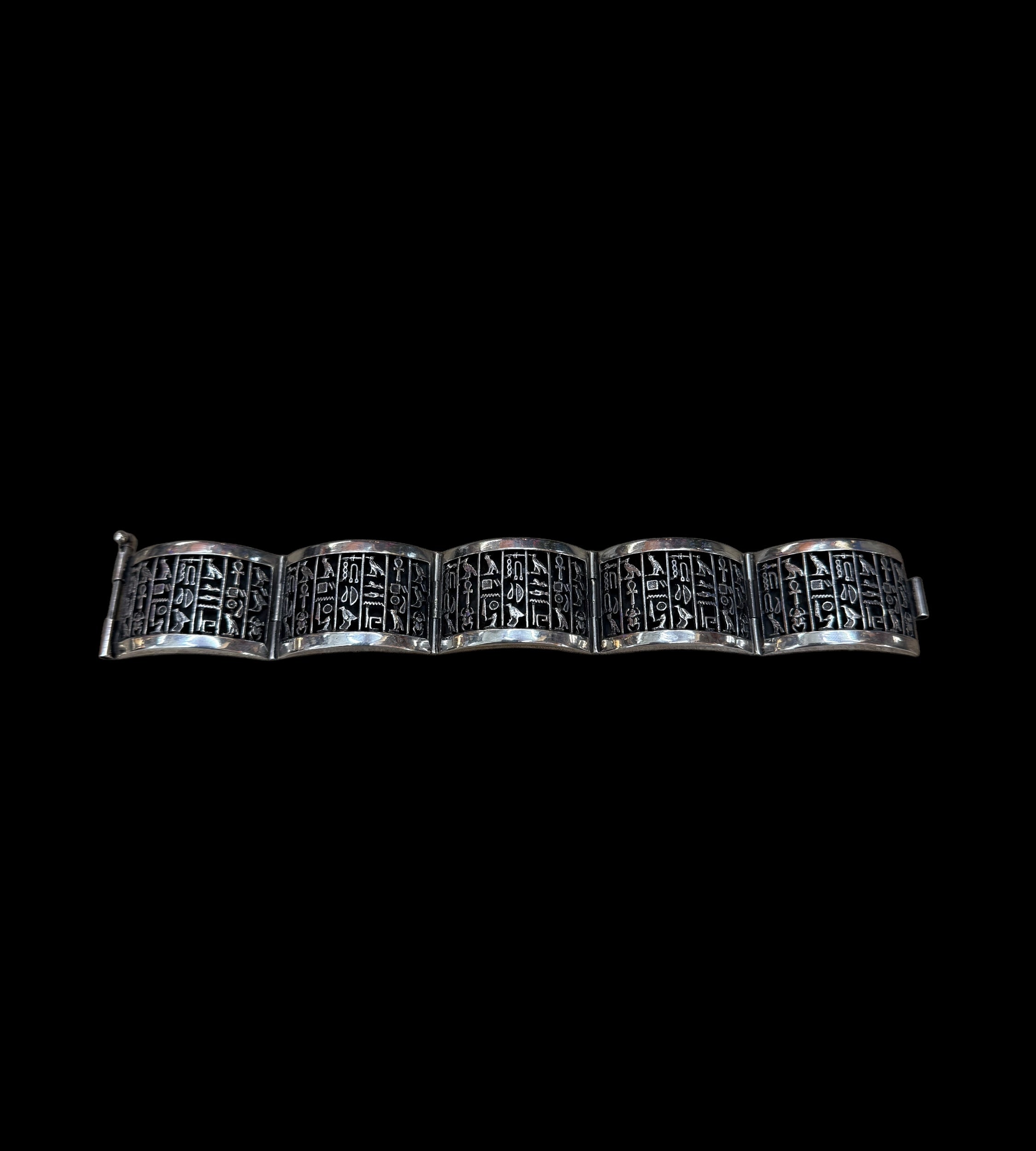 Temple Wall Hieroglyph Cuff Bracelet