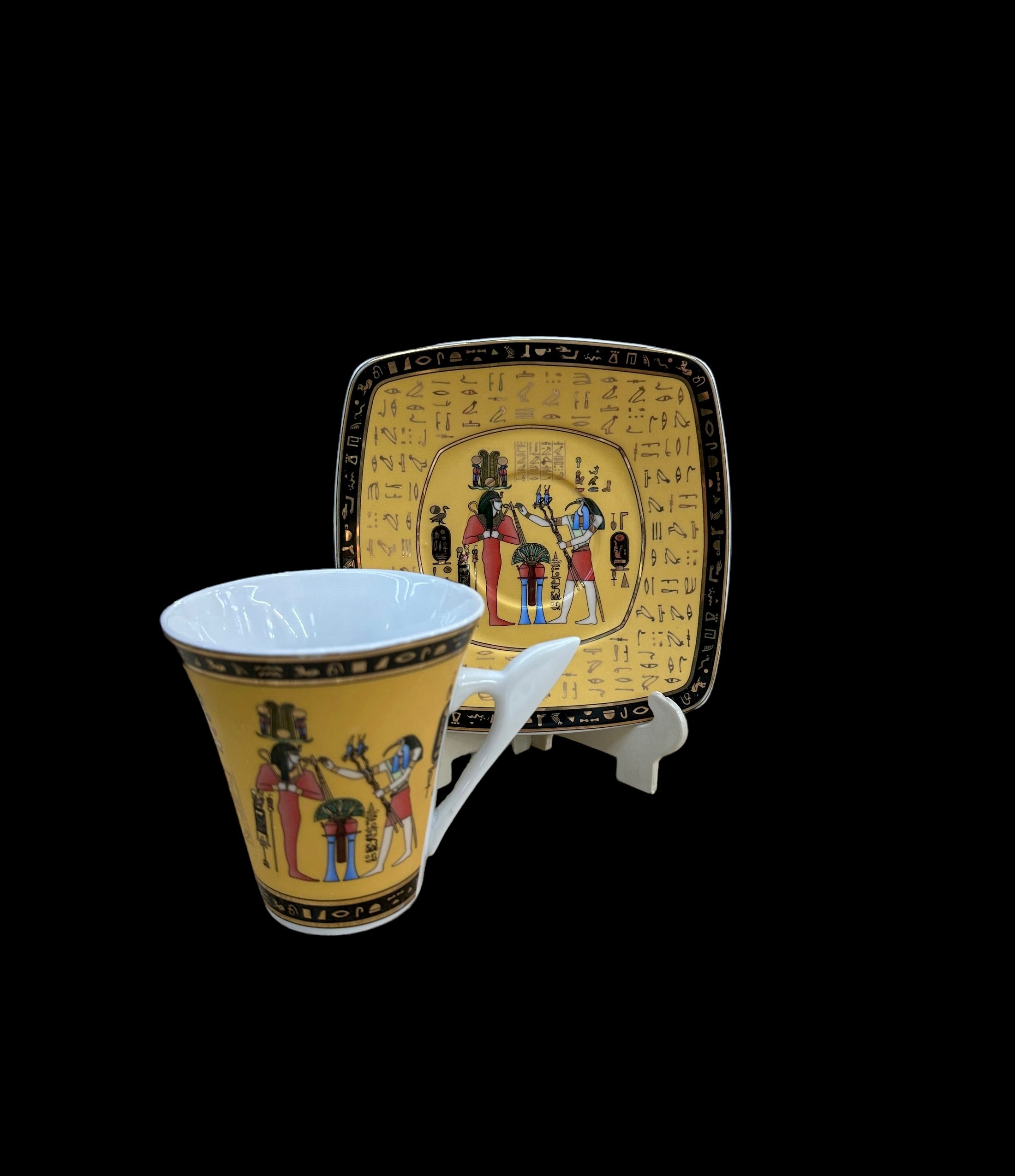 Thoth with Pharaoh Tea Cup and Saucer Set