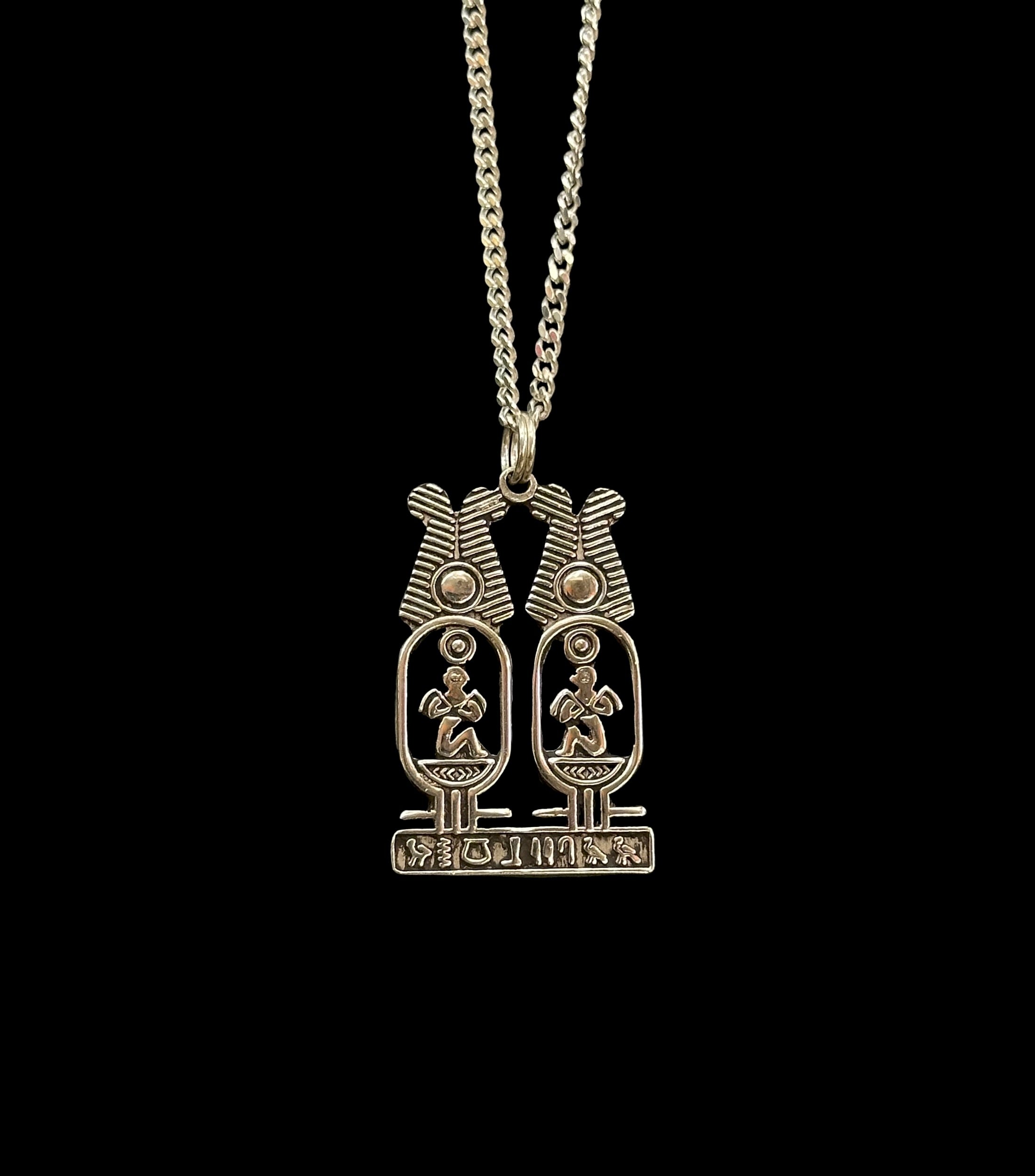 Double Atef Cartouche Pendant