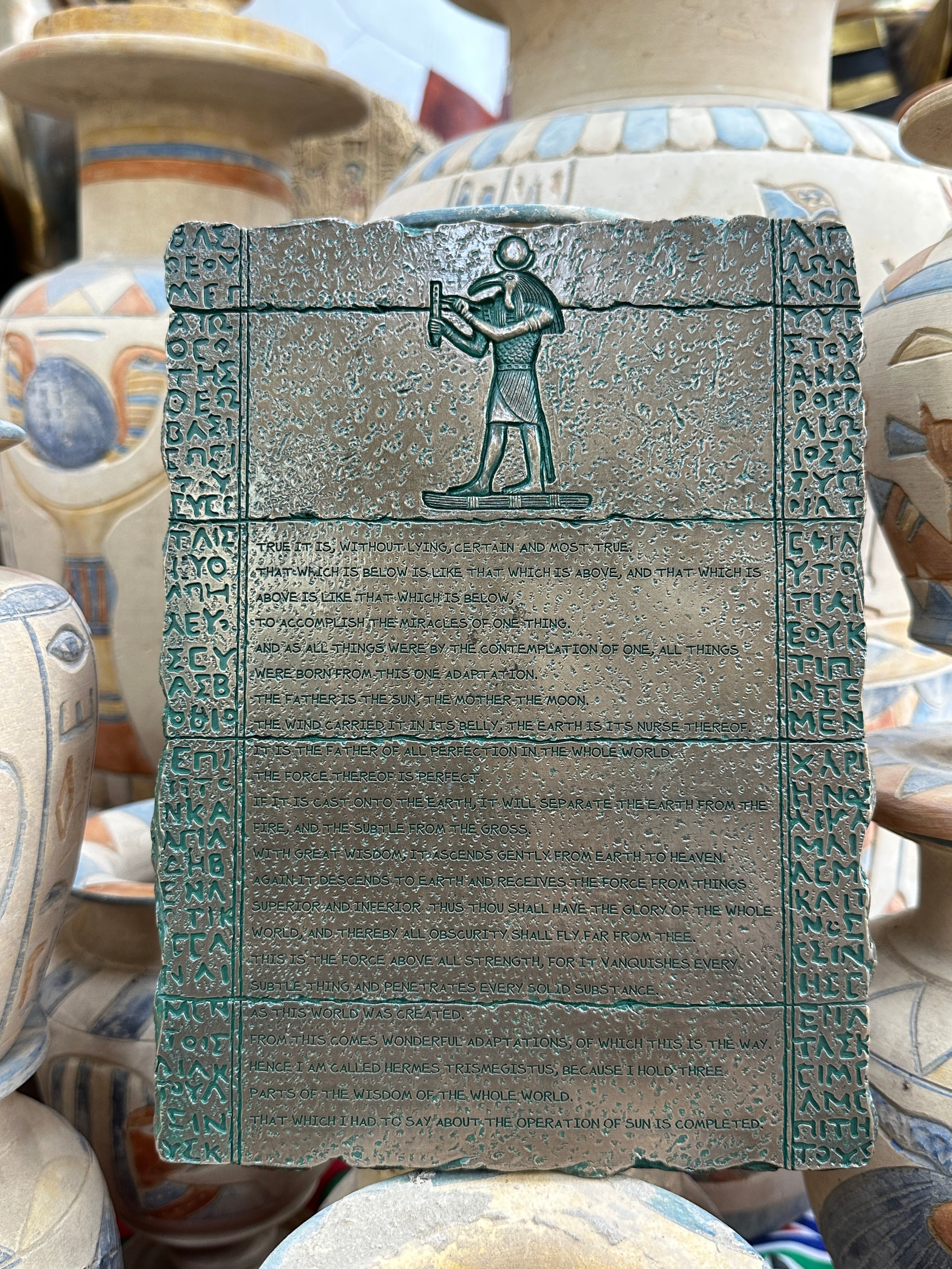 The Emerald Tablet of Thoth Plaque