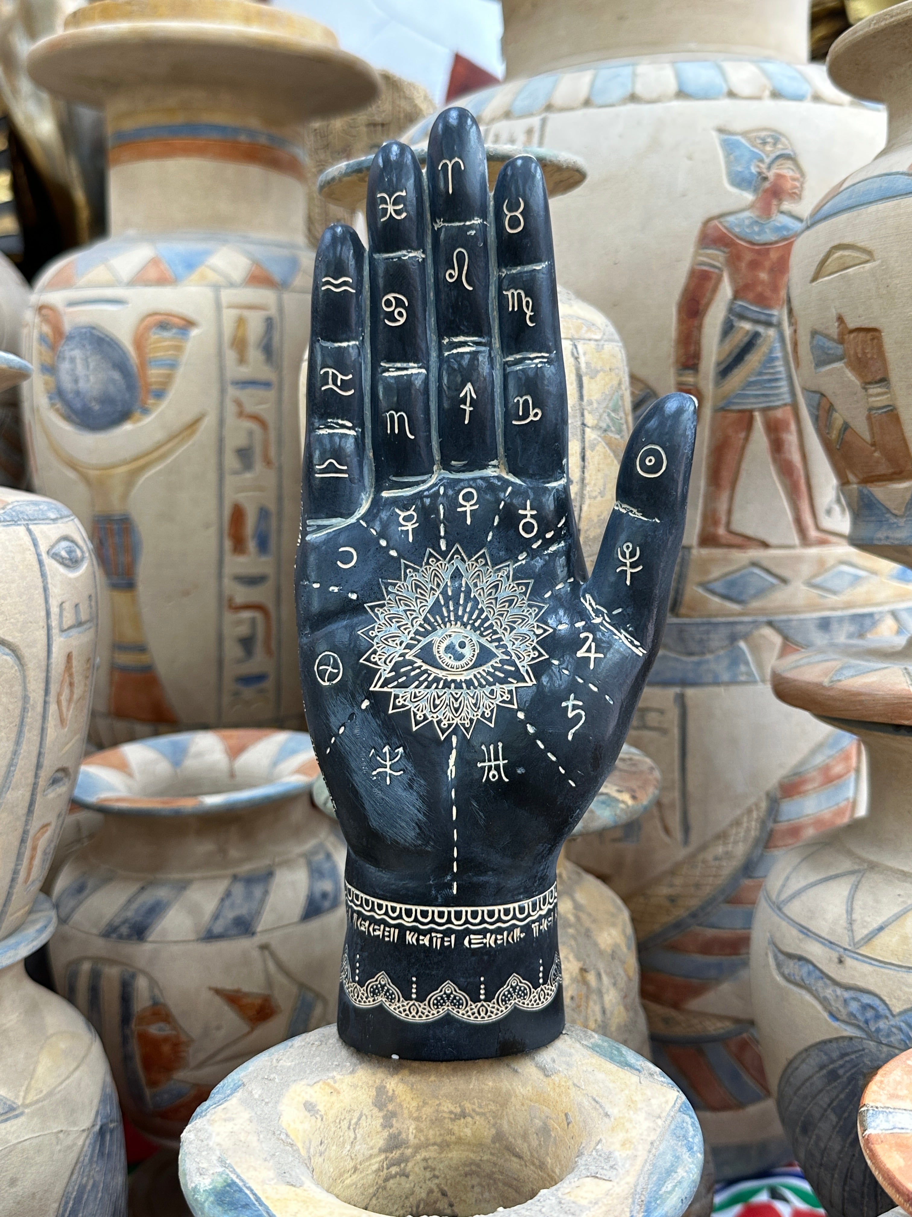 Mystic Hamsa Hand Statue