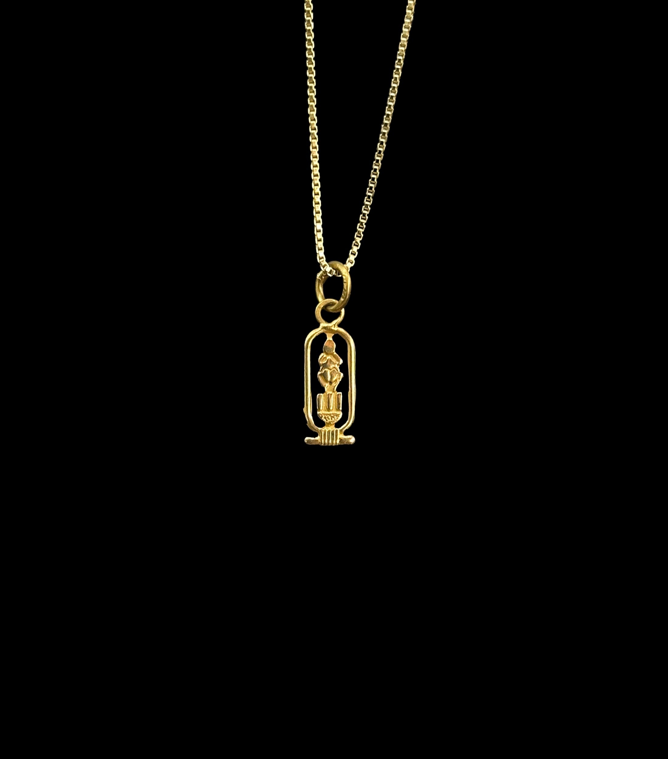 18k Tutankhamun Cartouche Pendant