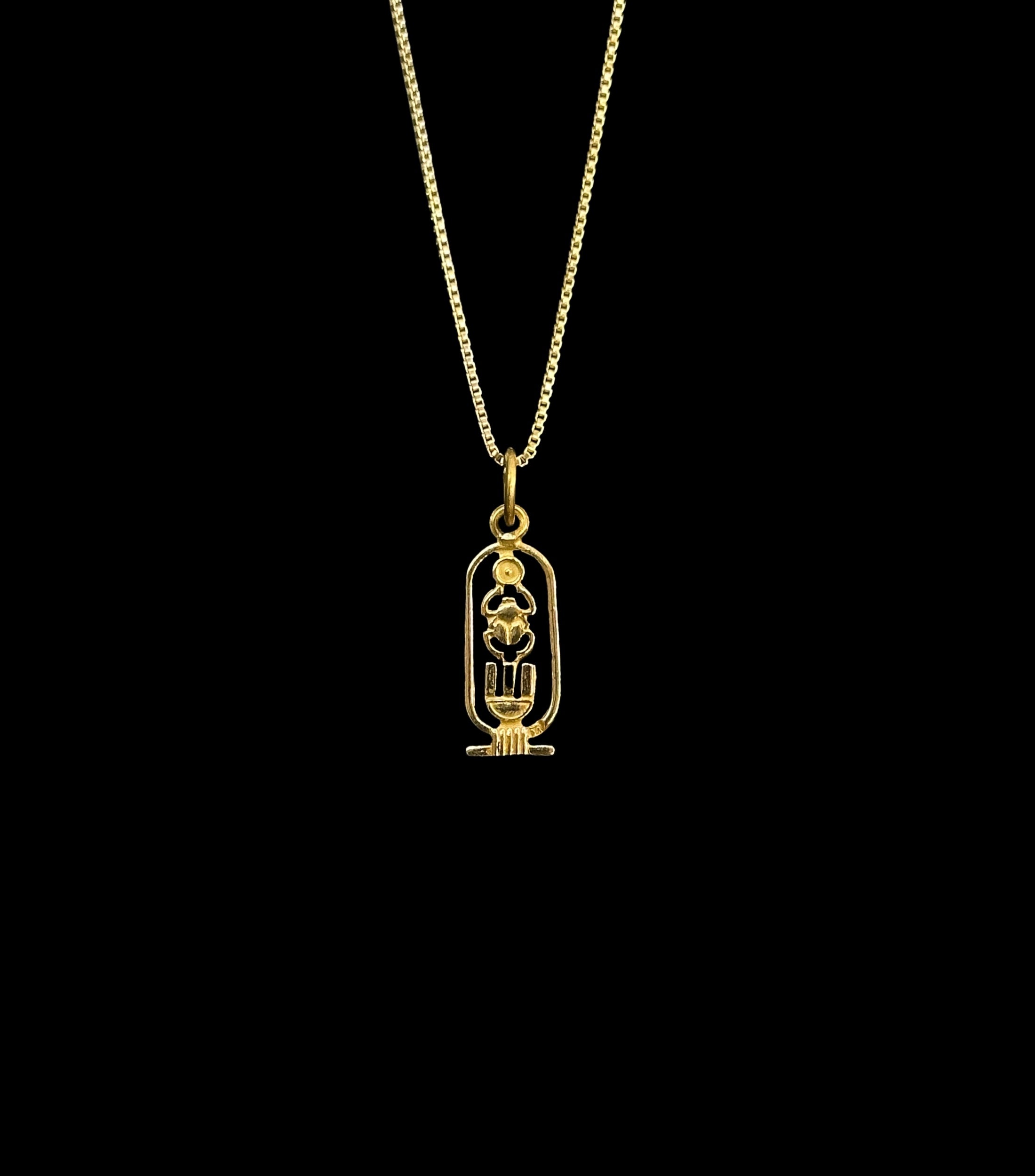 18k Tutankhamun Cartouche Pendant