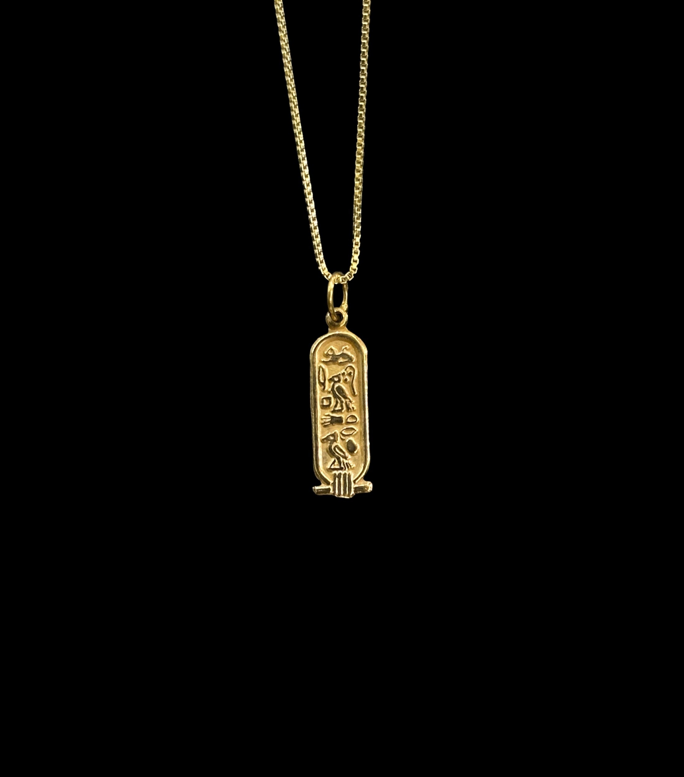 18k Cleopatra Cartouche Pendant