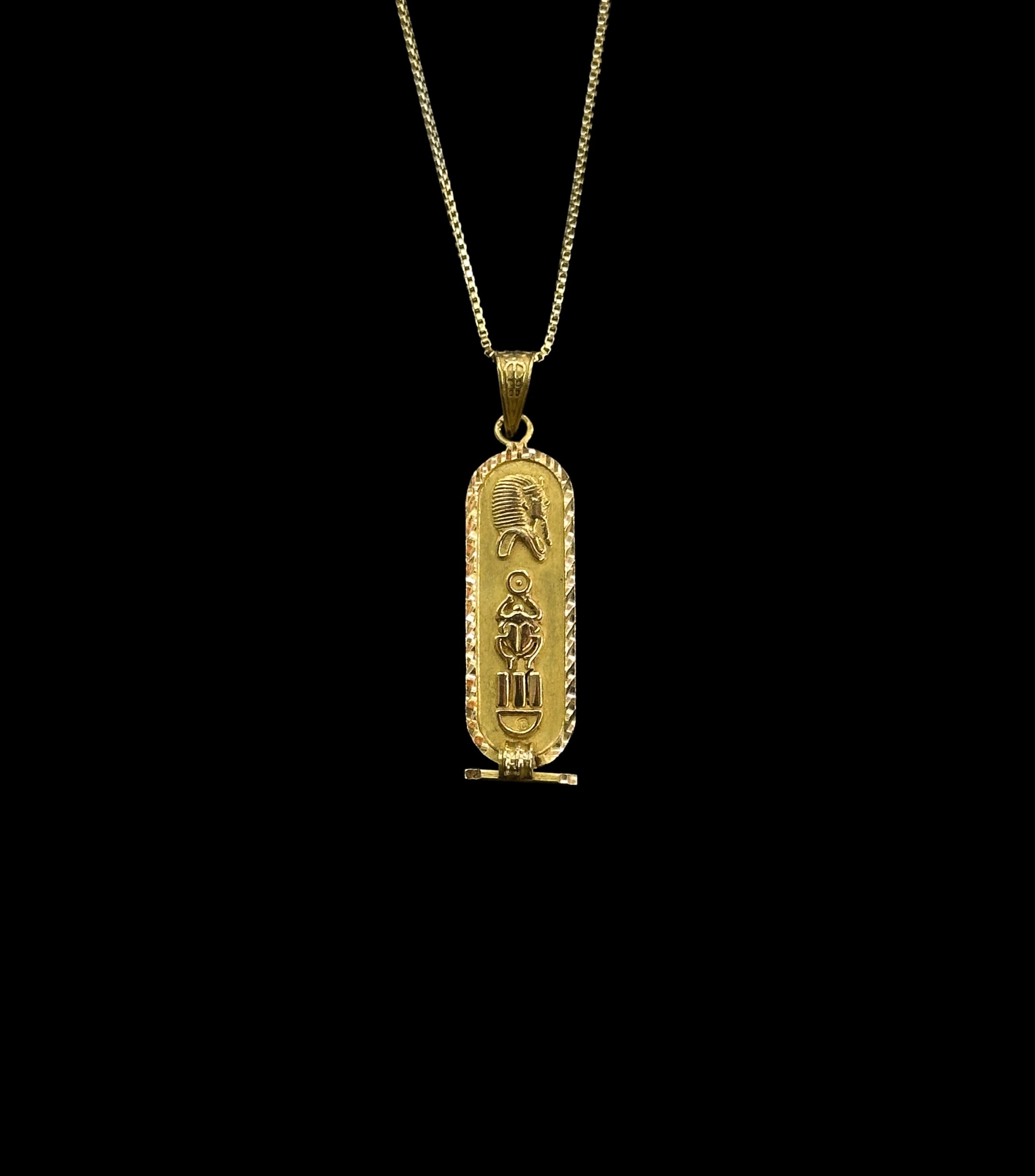 18k Tutankhamun Cartouche Pendant