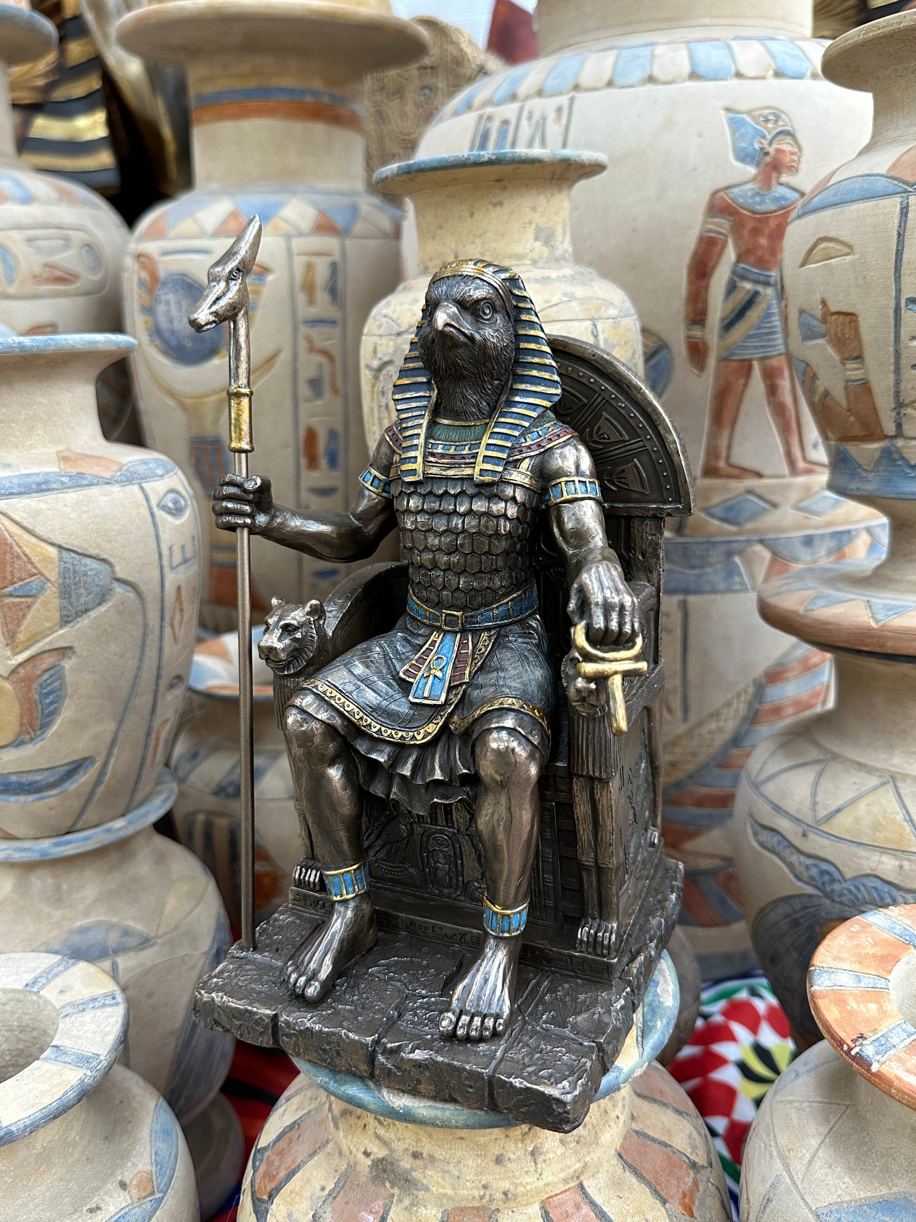 Horus on Throne Statue