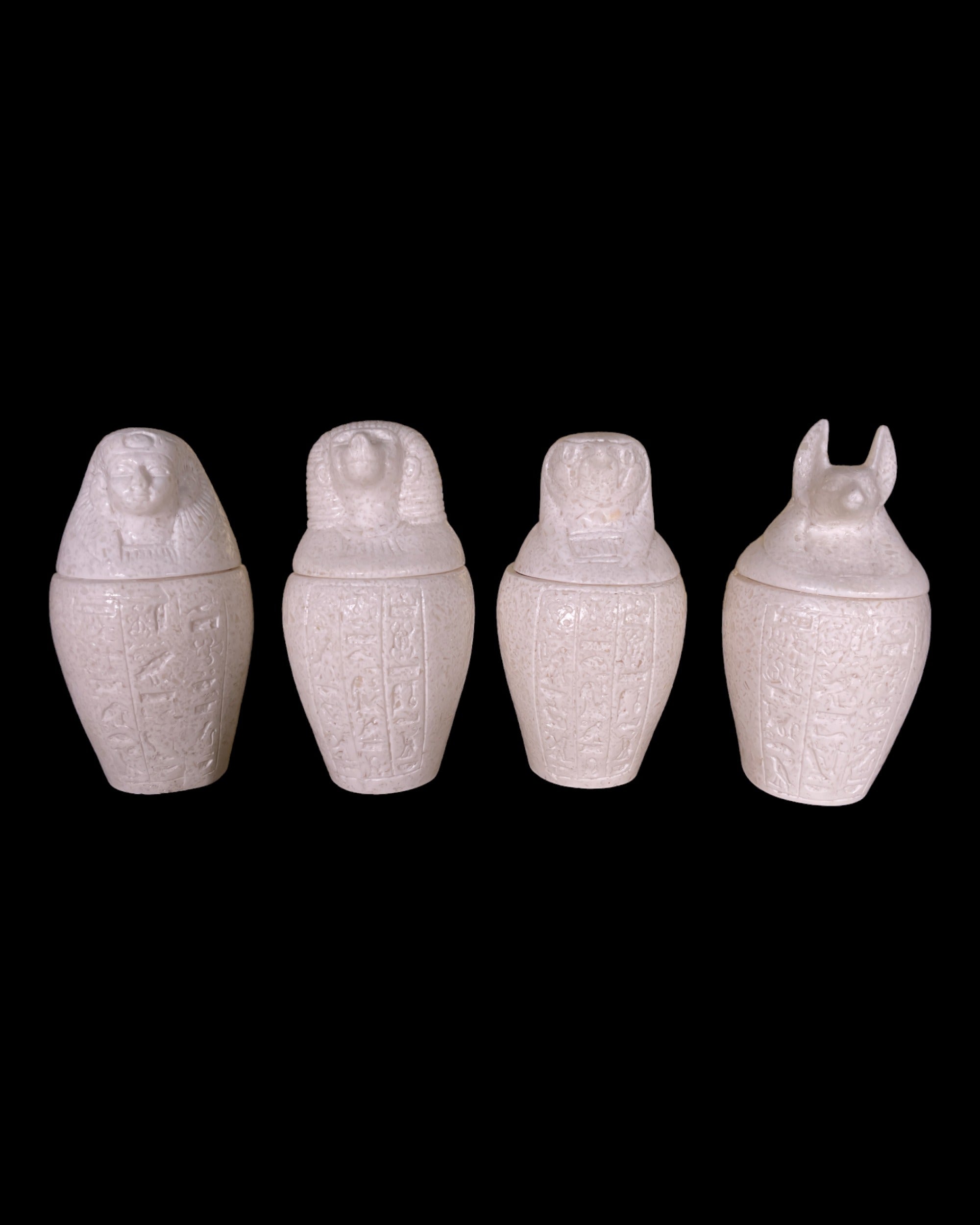 Alabaster Canopic Jars - Set of 4