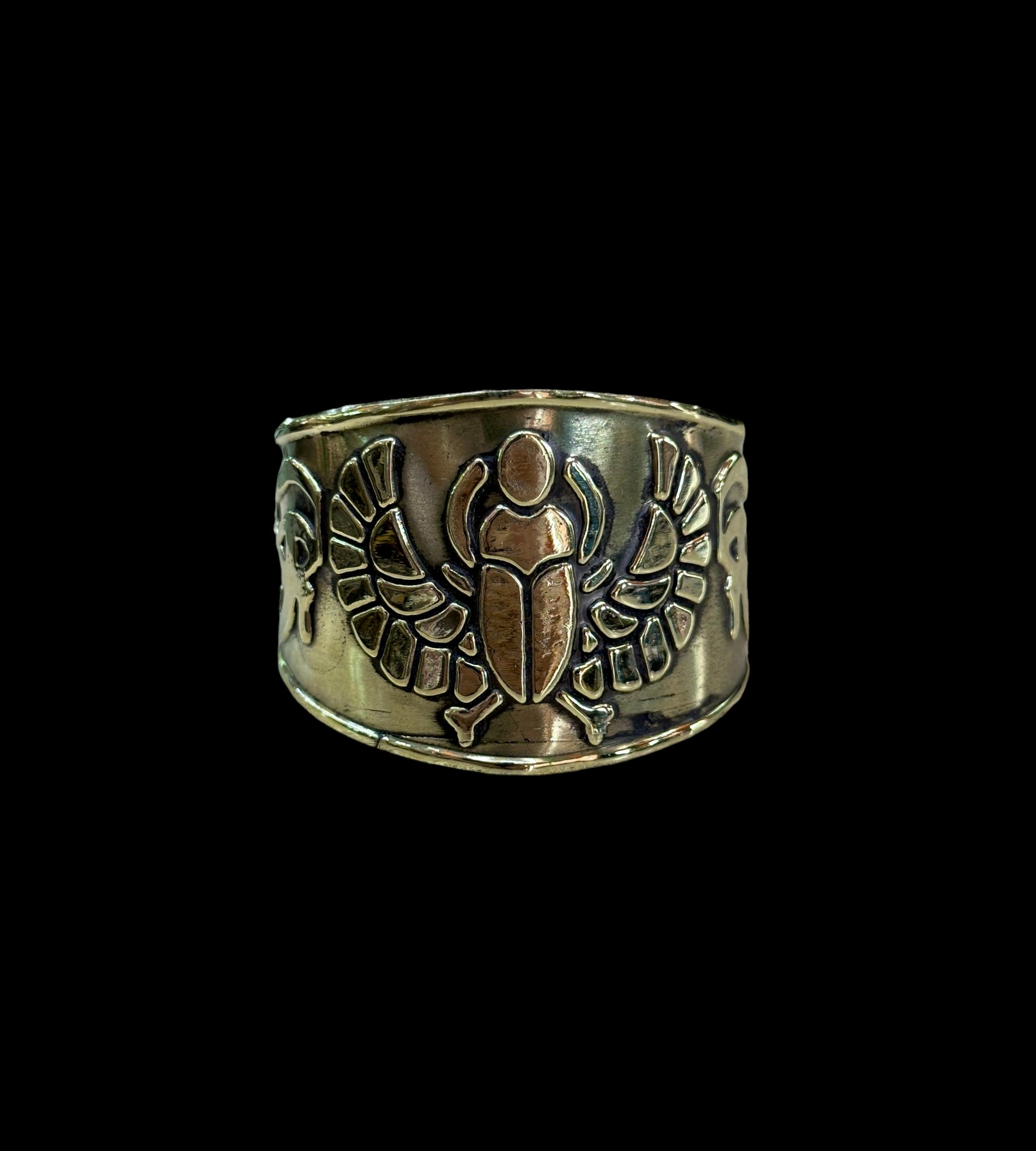 Egyptian Brass Cuff Bracelet
