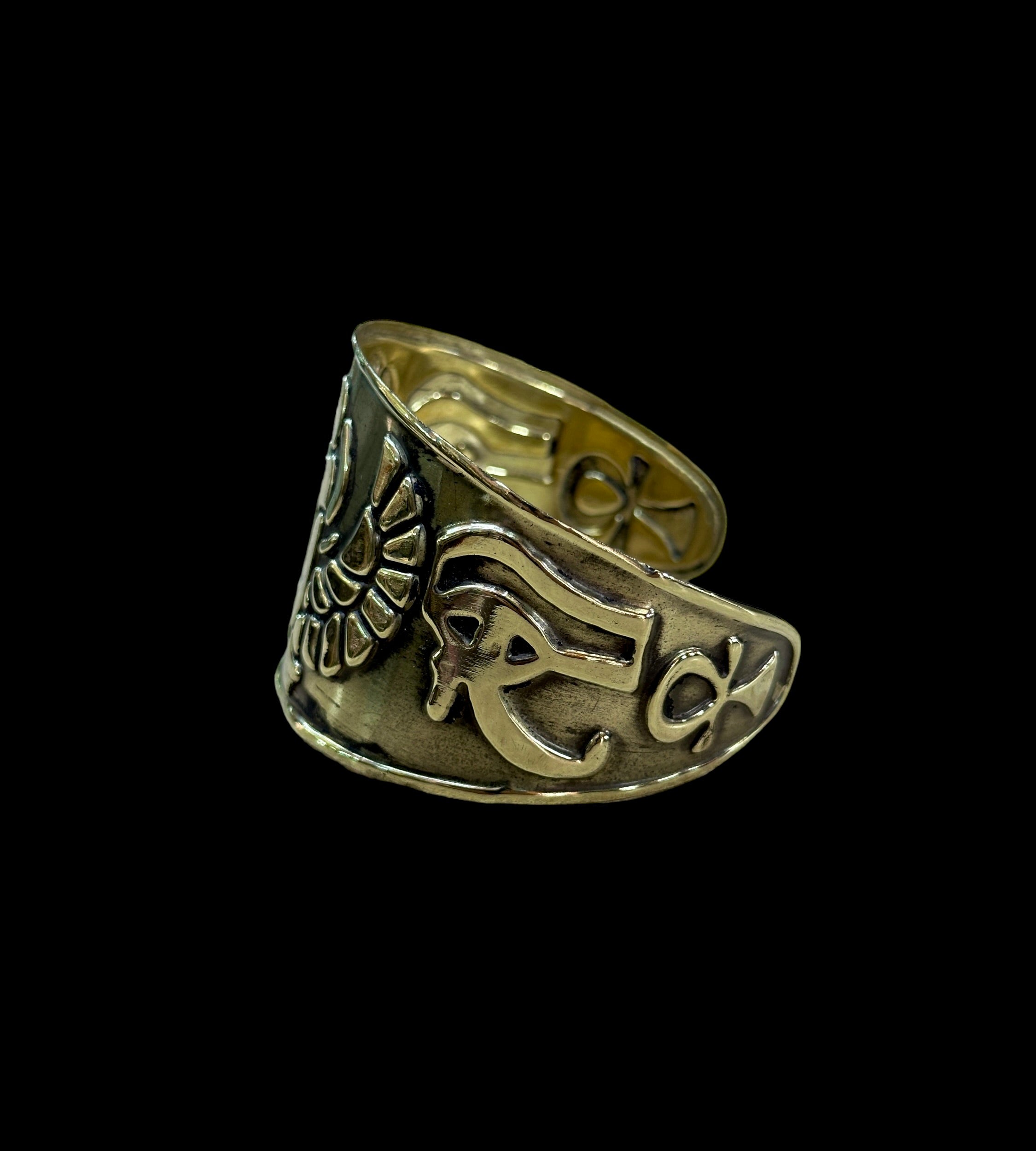 Egyptian Brass Cuff Bracelet