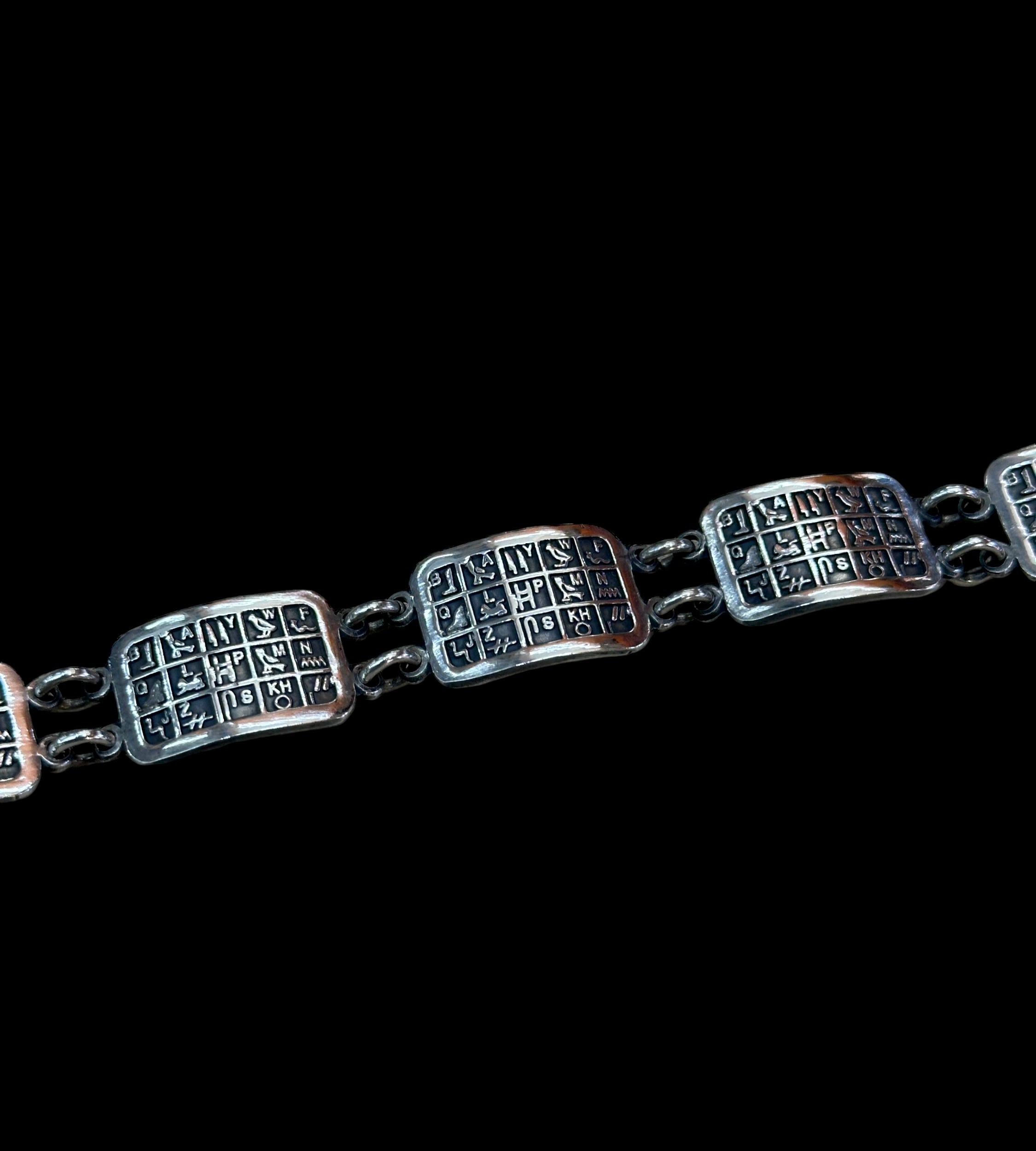 Hieroglyph Alphabet Bracelet