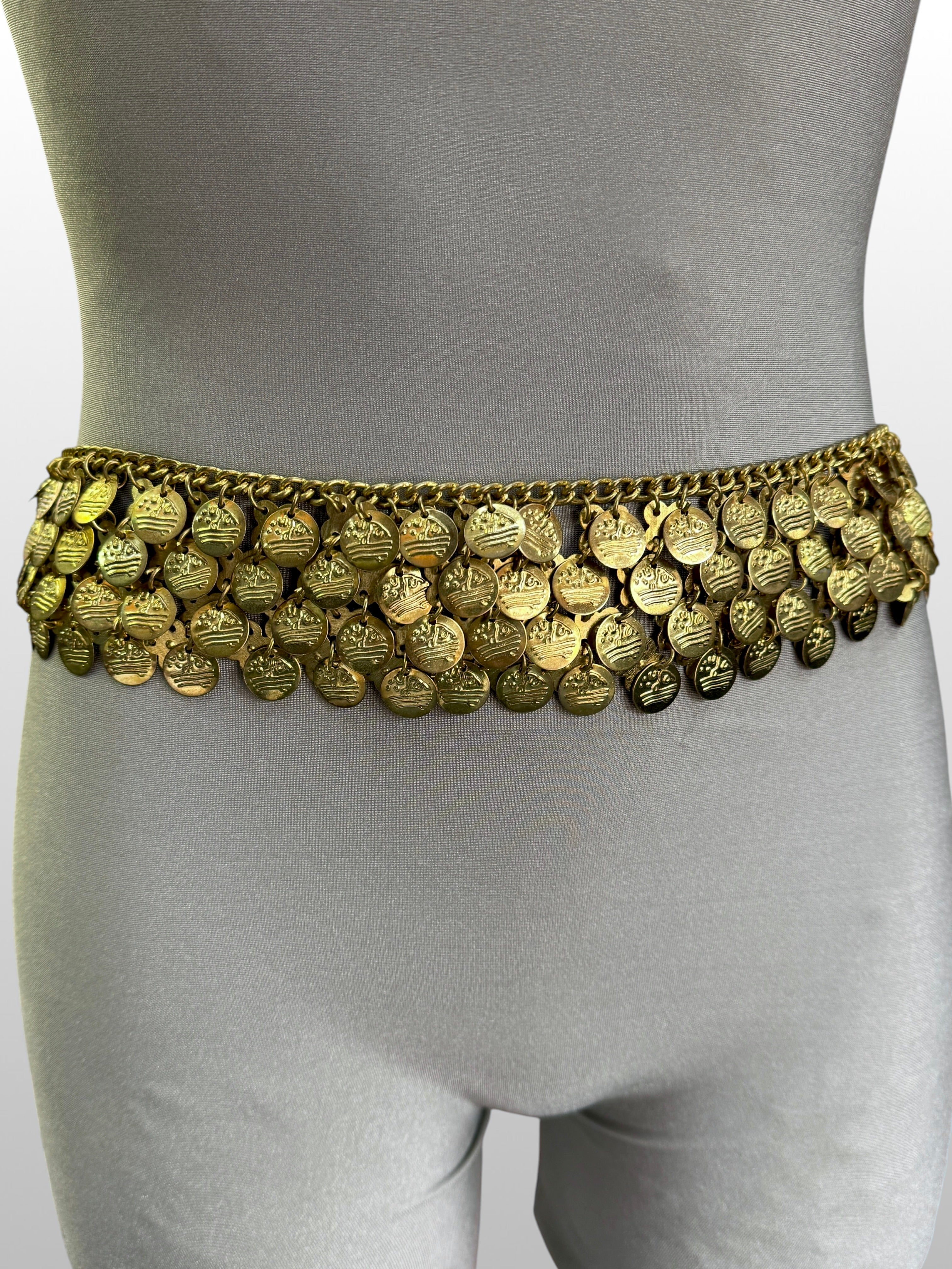 Egyptian Brass Coin Belt