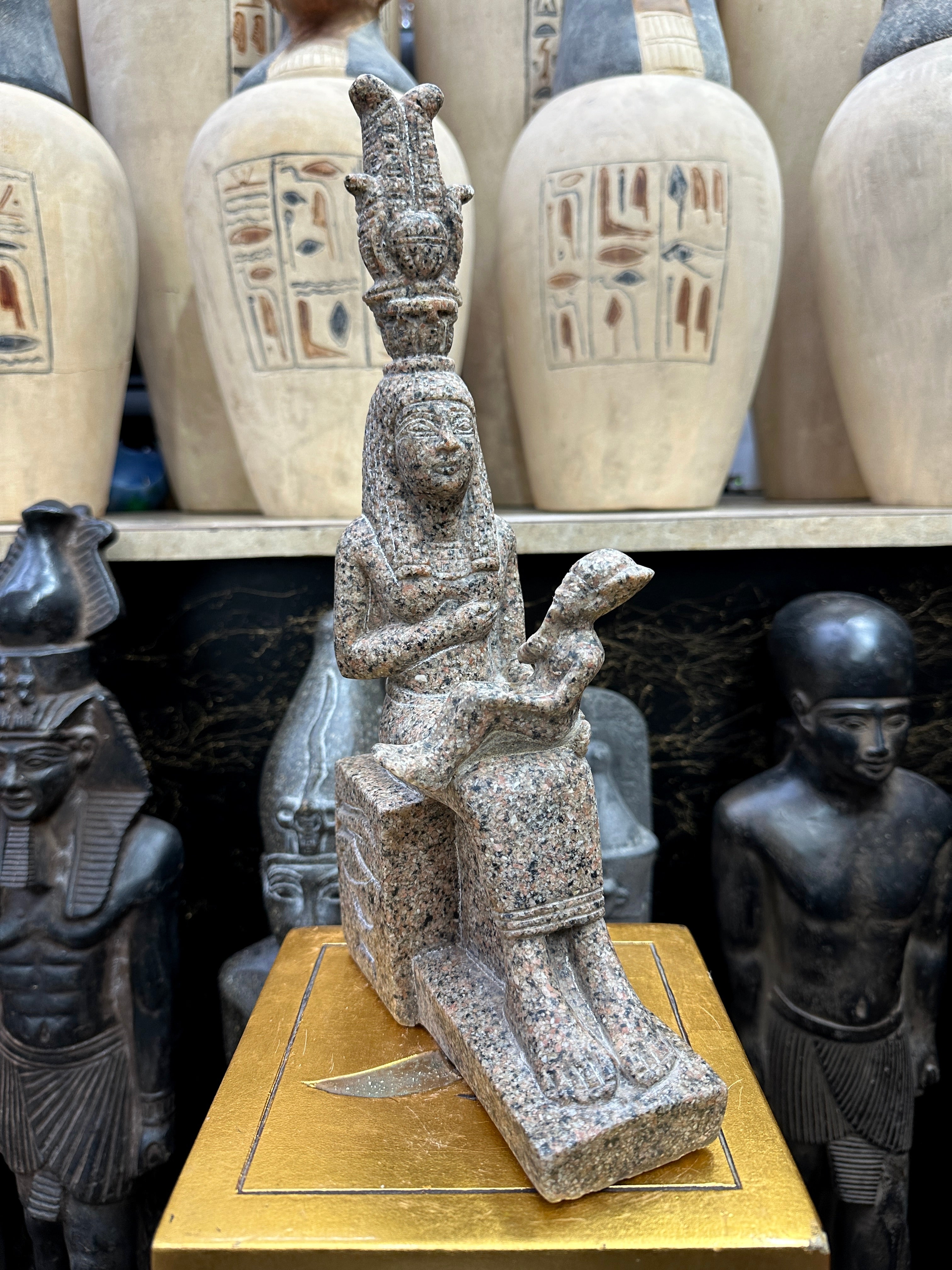 Isis Nursing Horus - Red Granite