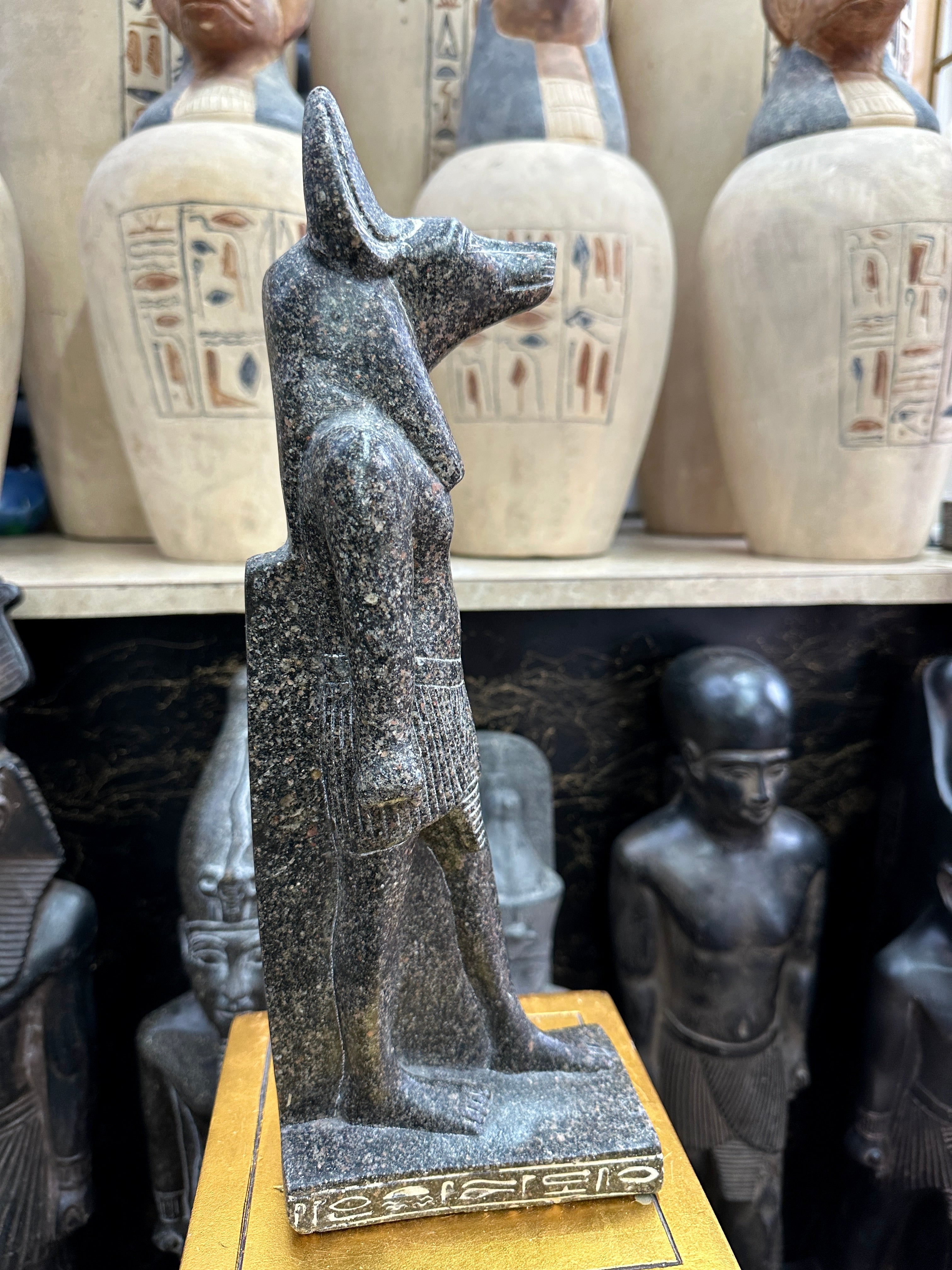 Anubis Statue - Black Granite