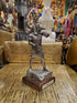 Pewter Anubis Statue on Wood Base