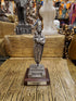 Pewter Cleopatra Statue on Wood Base