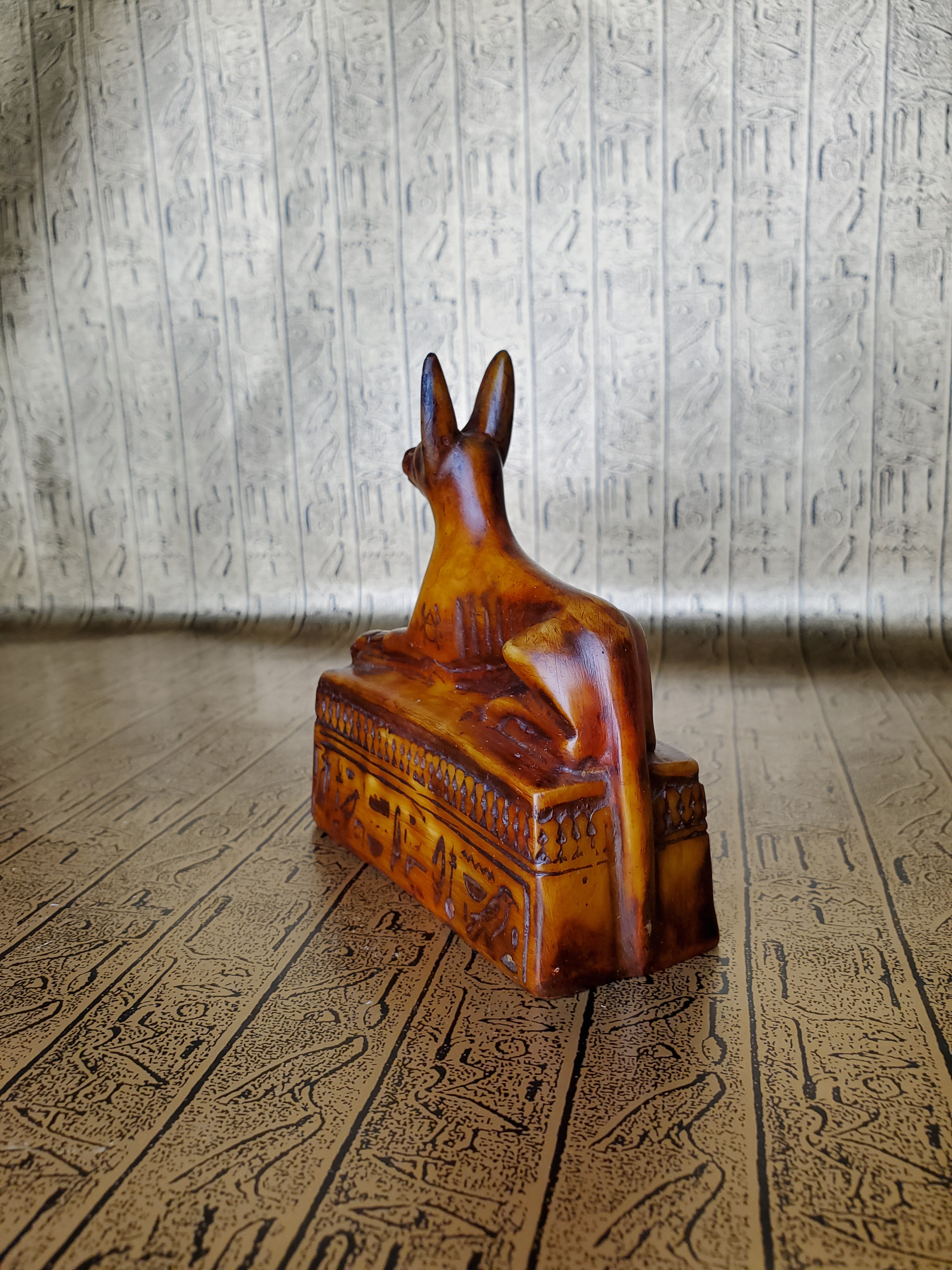 Anubis on Sarcophagus Statue