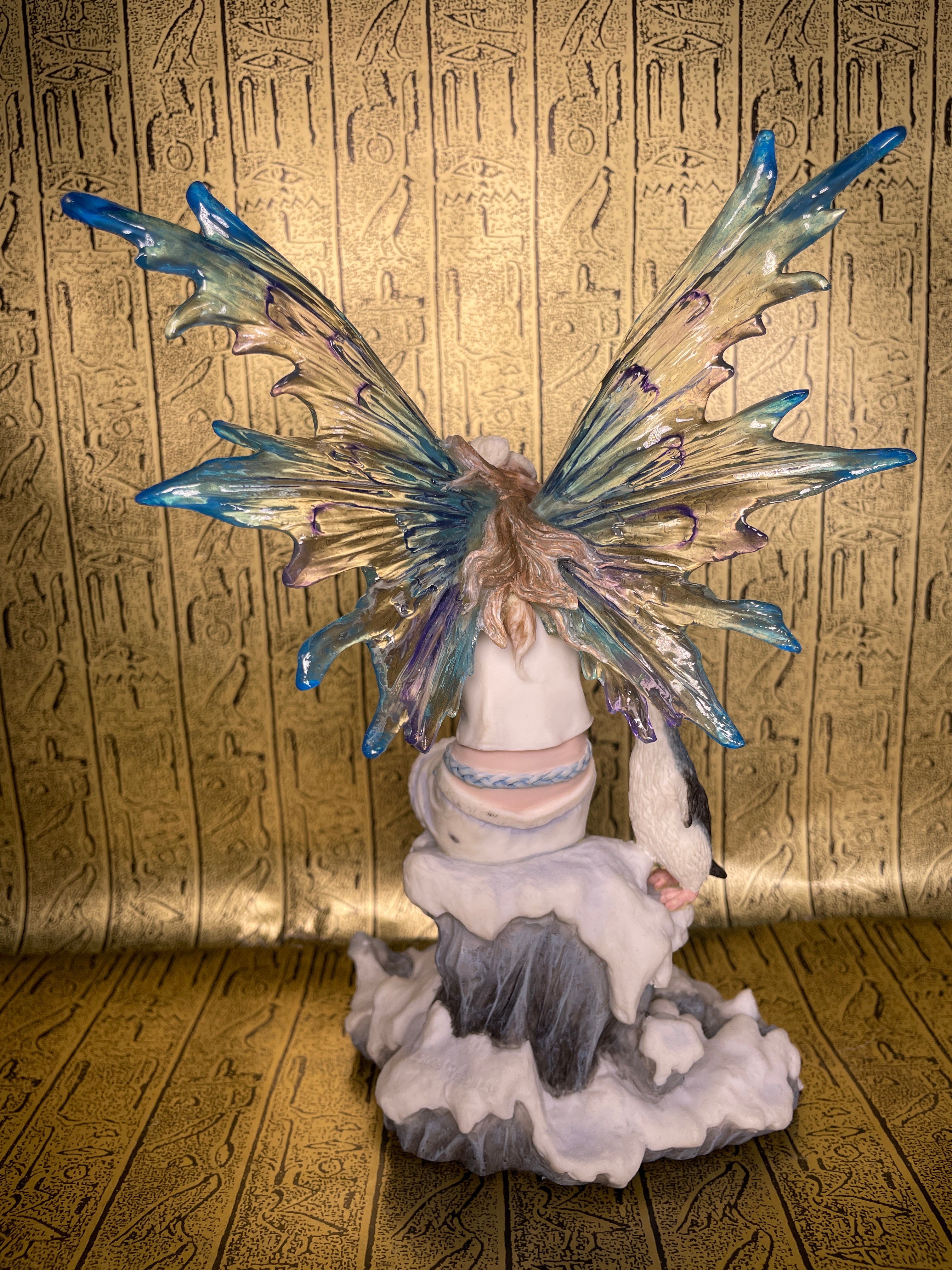 Snow Fairy with Penguin Statue