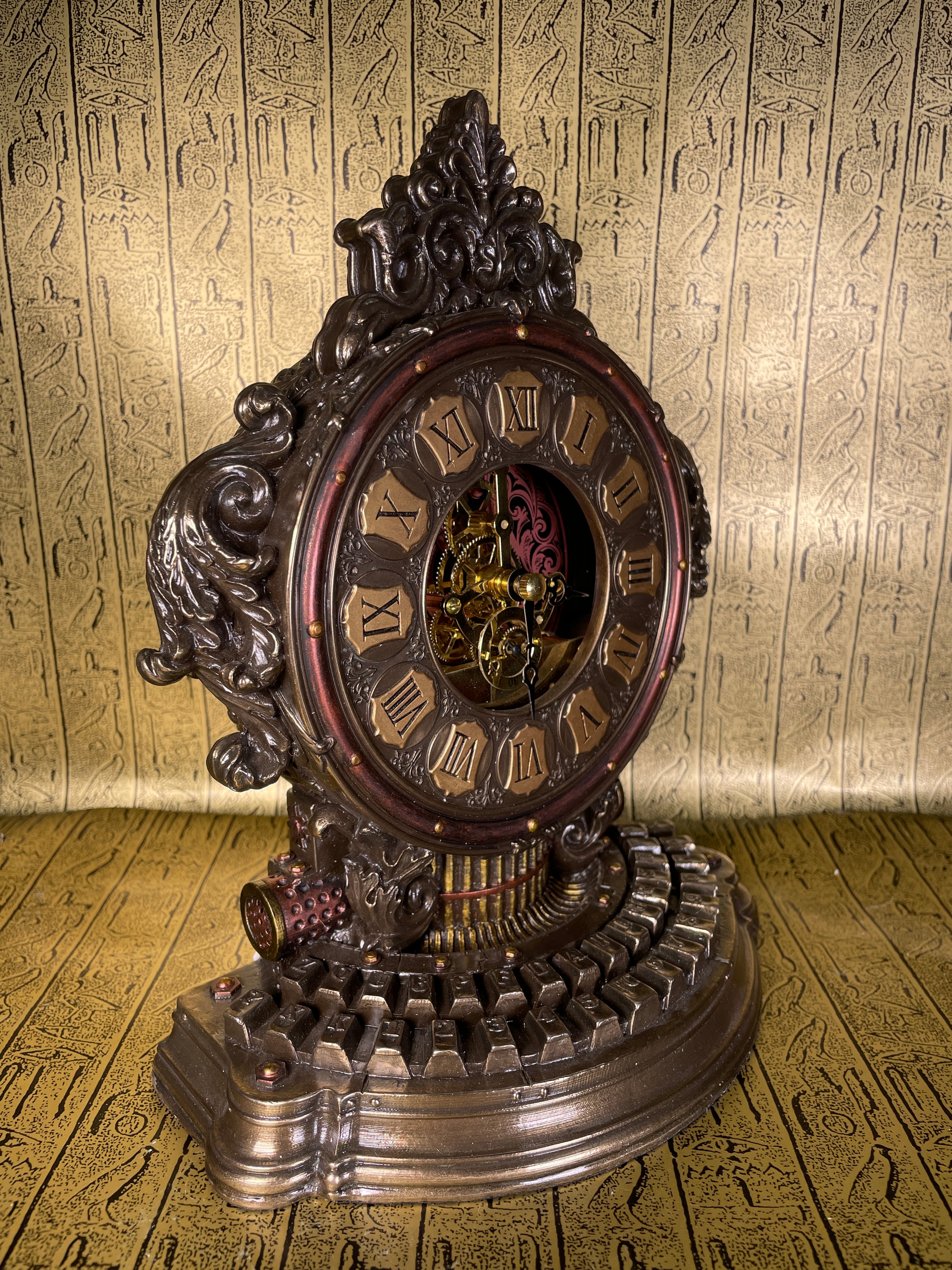 Steampunk Typewriter Gear Clock