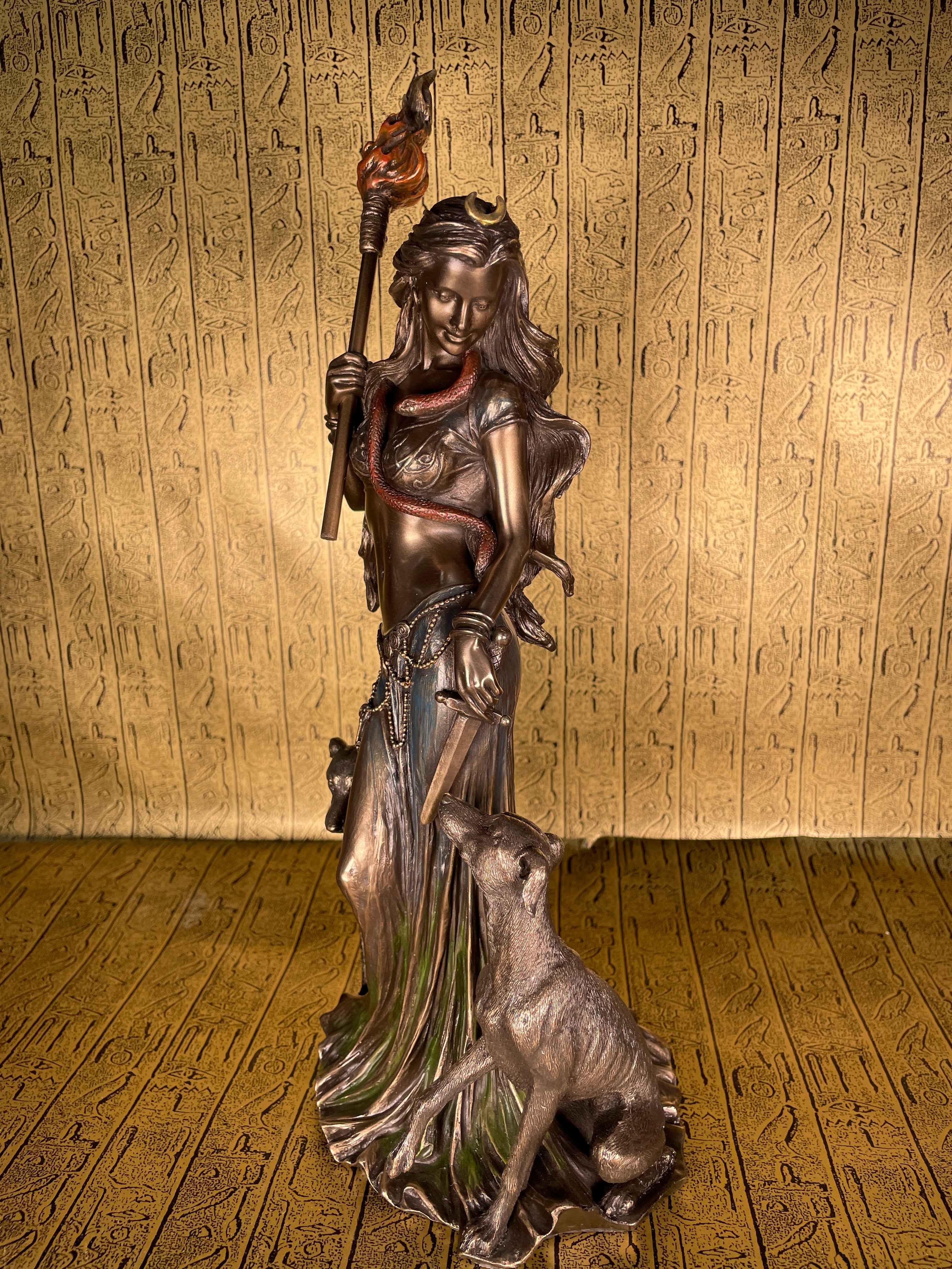 Hecate & Her Hounds Statue
