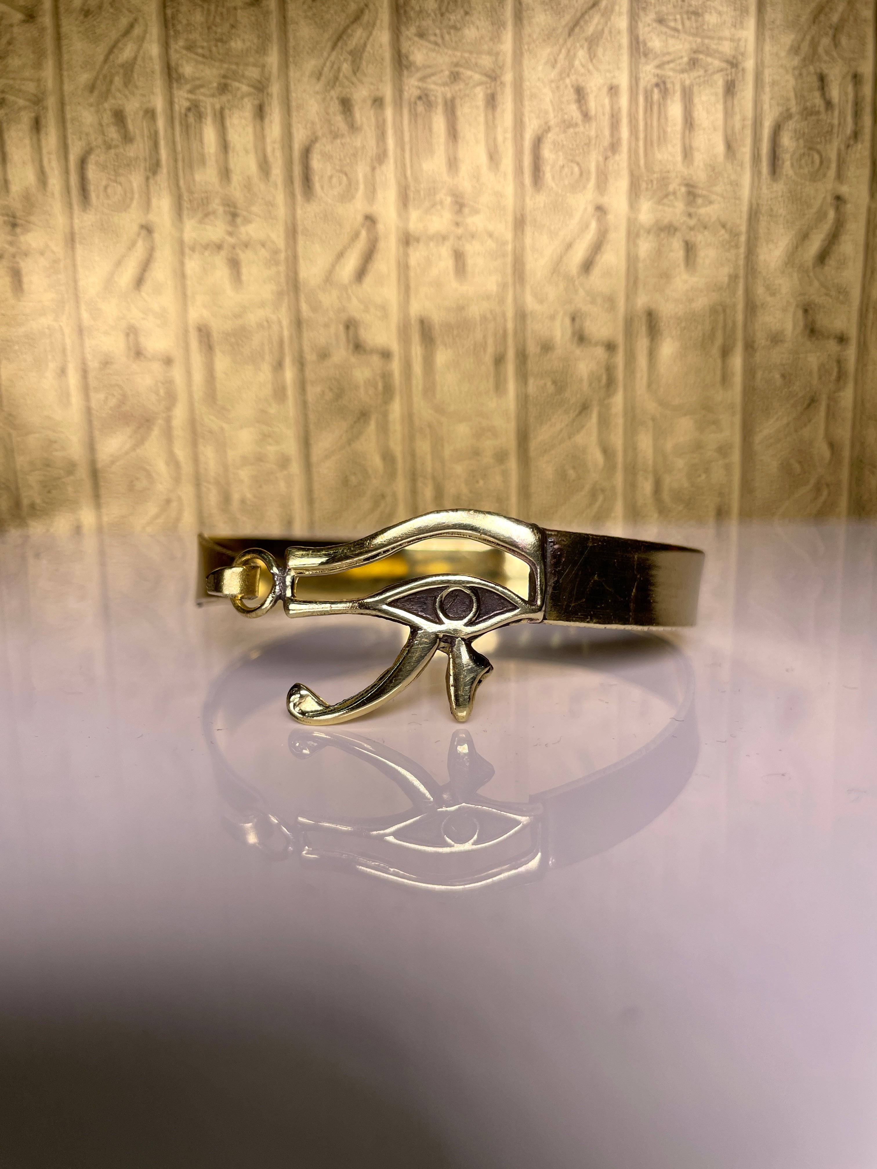 Gold Eye of Horus Bangle