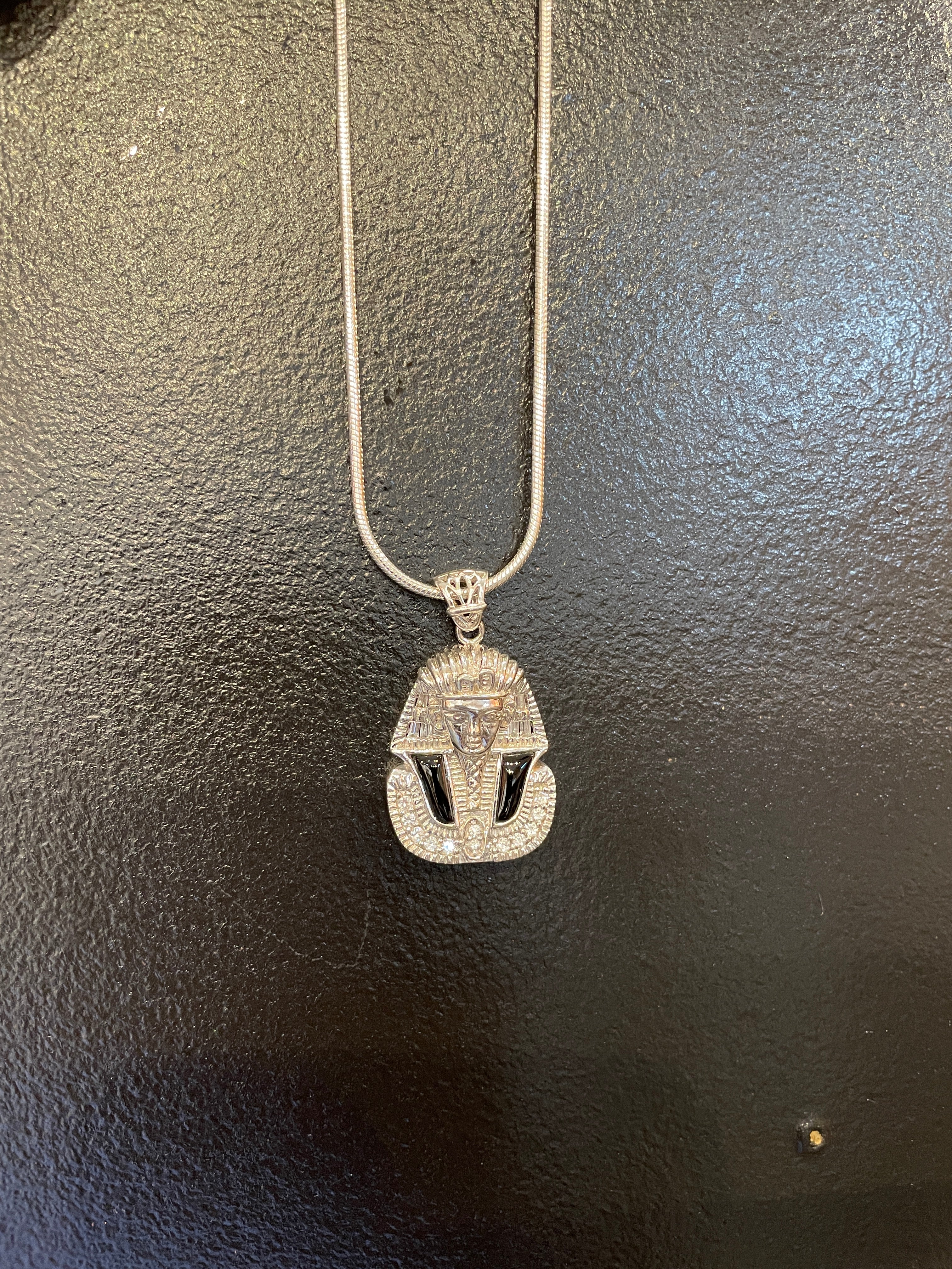 King Tut Pendant with Inlay & CZ