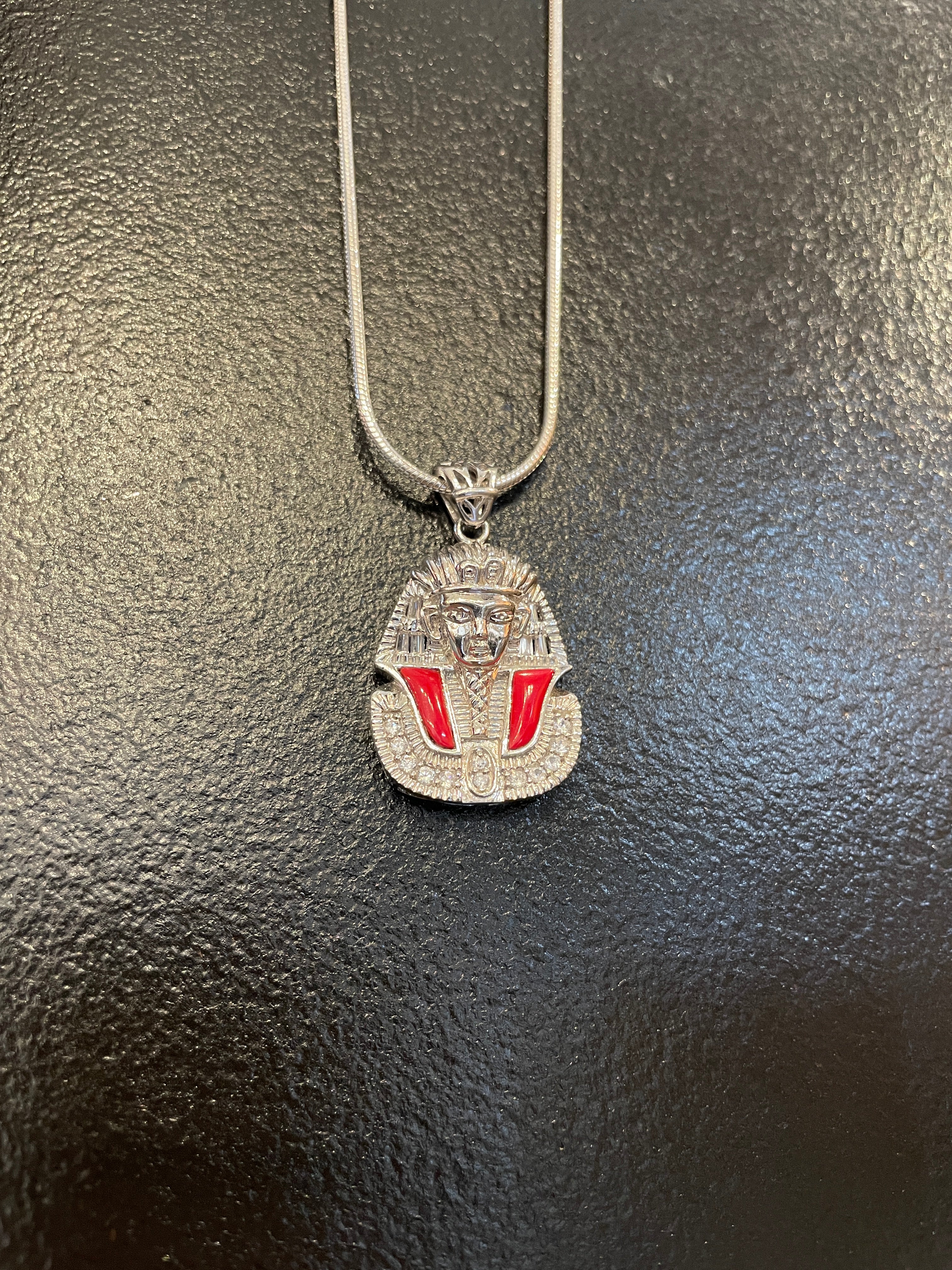 King Tut Pendant with Inlay & CZ