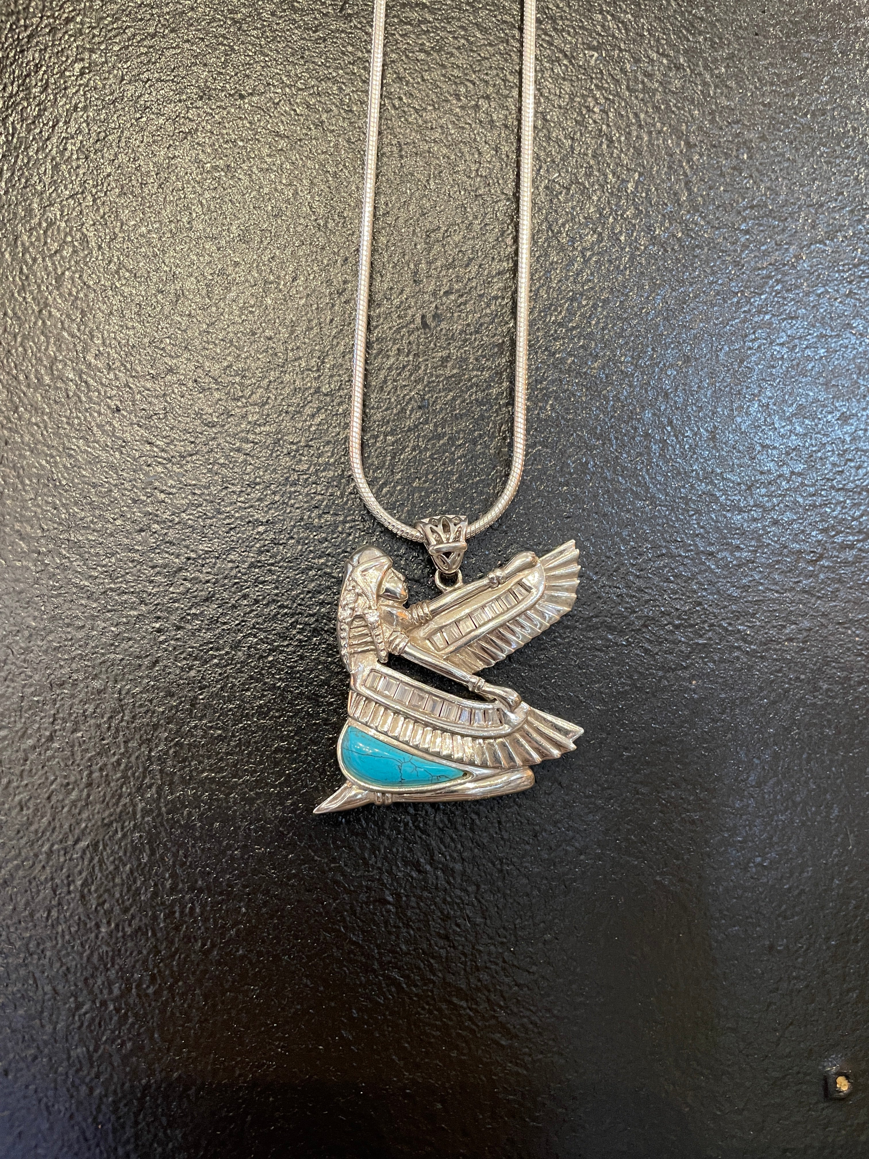 Isis Pendant with Inlay & CZ