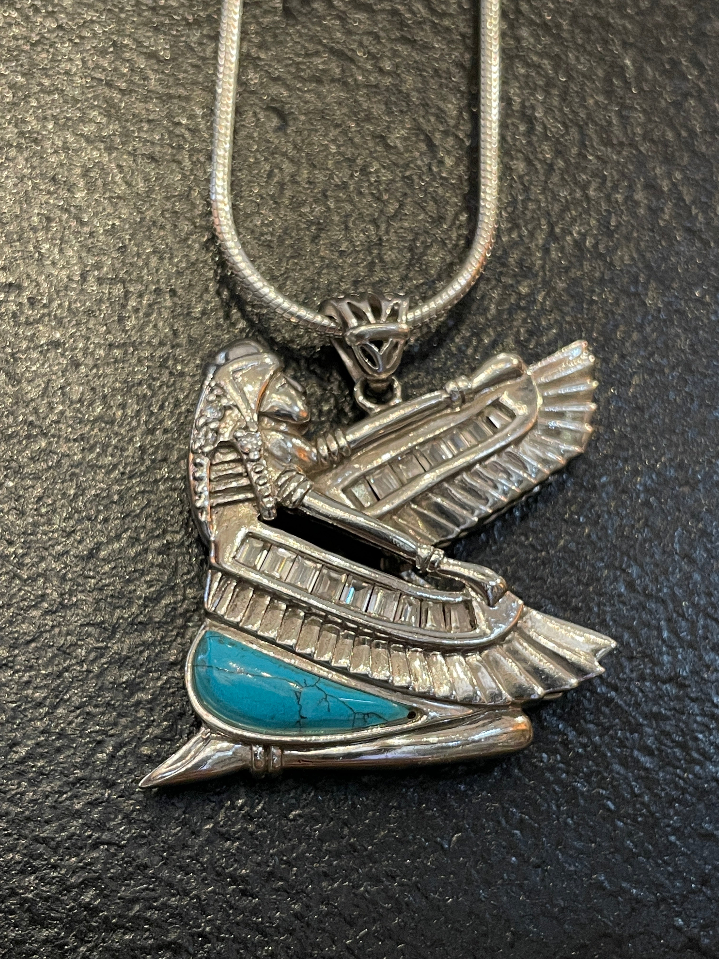 Isis Pendant with Inlay & CZ