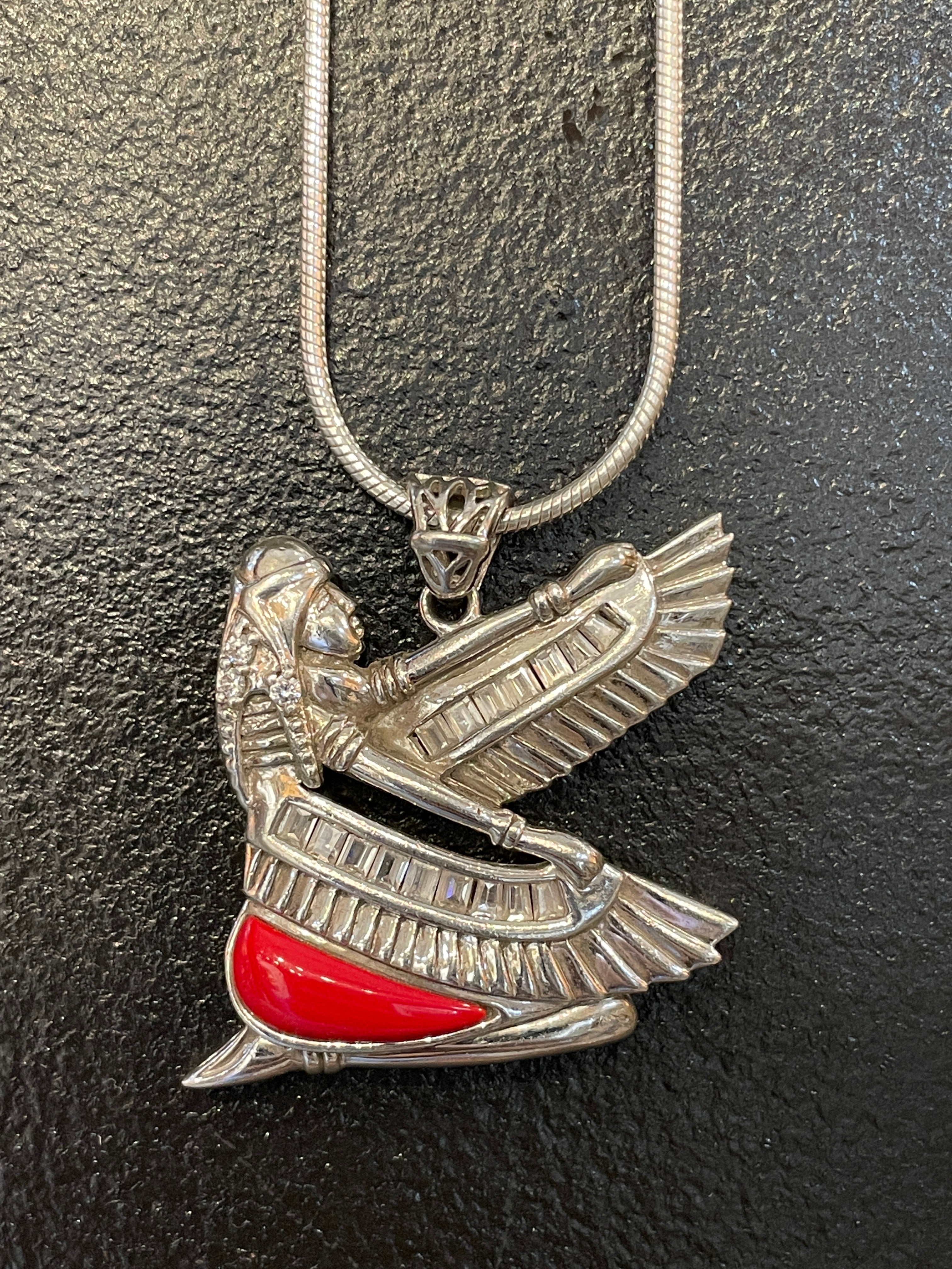 Isis Pendant with Inlay & CZ