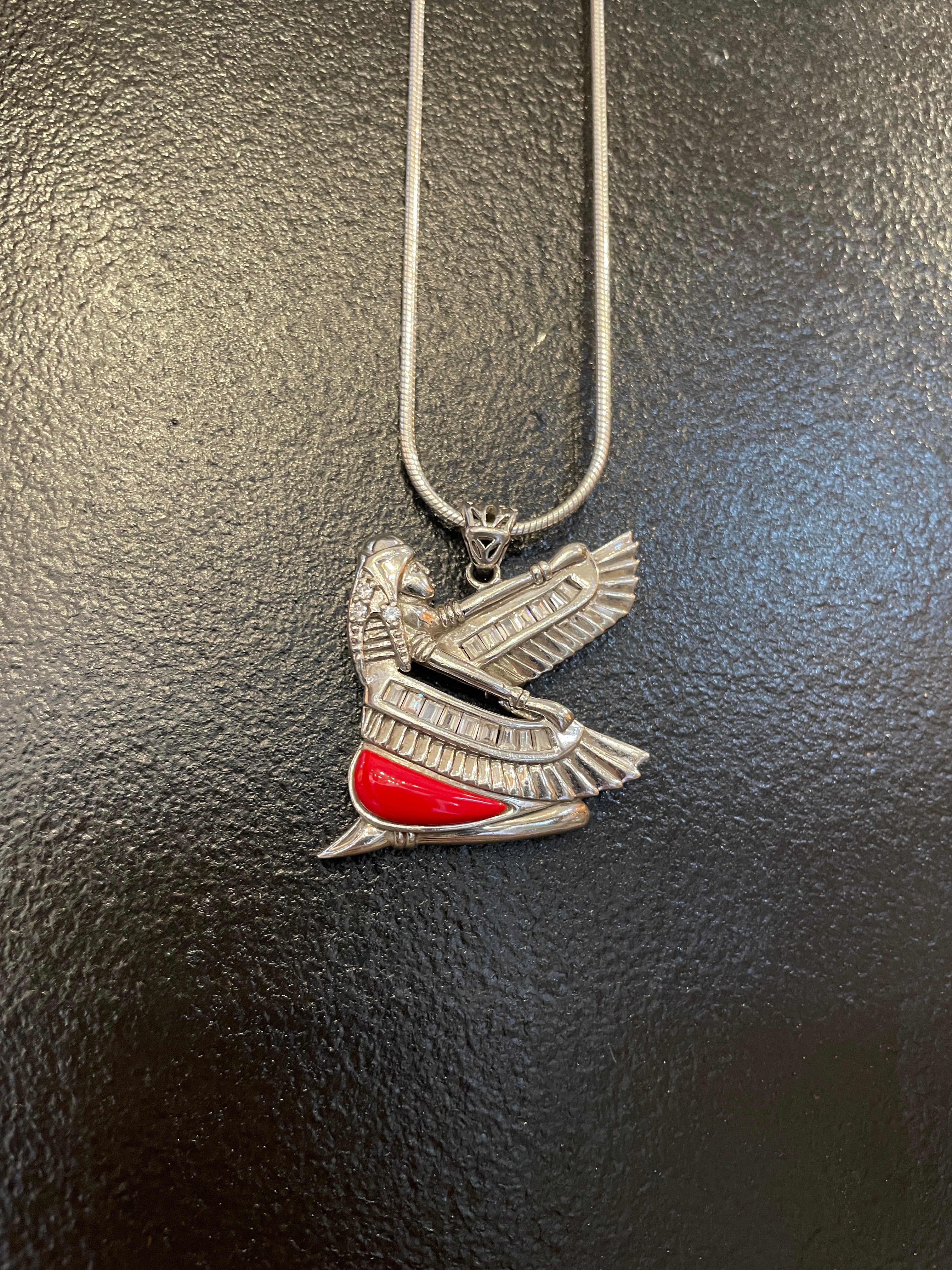 Isis Pendant with Inlay & CZ