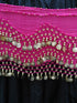 Egyptian Style Belly Dance Hip Scarf - Fuchsia Chiffon Coin Belt for Belly Dancing