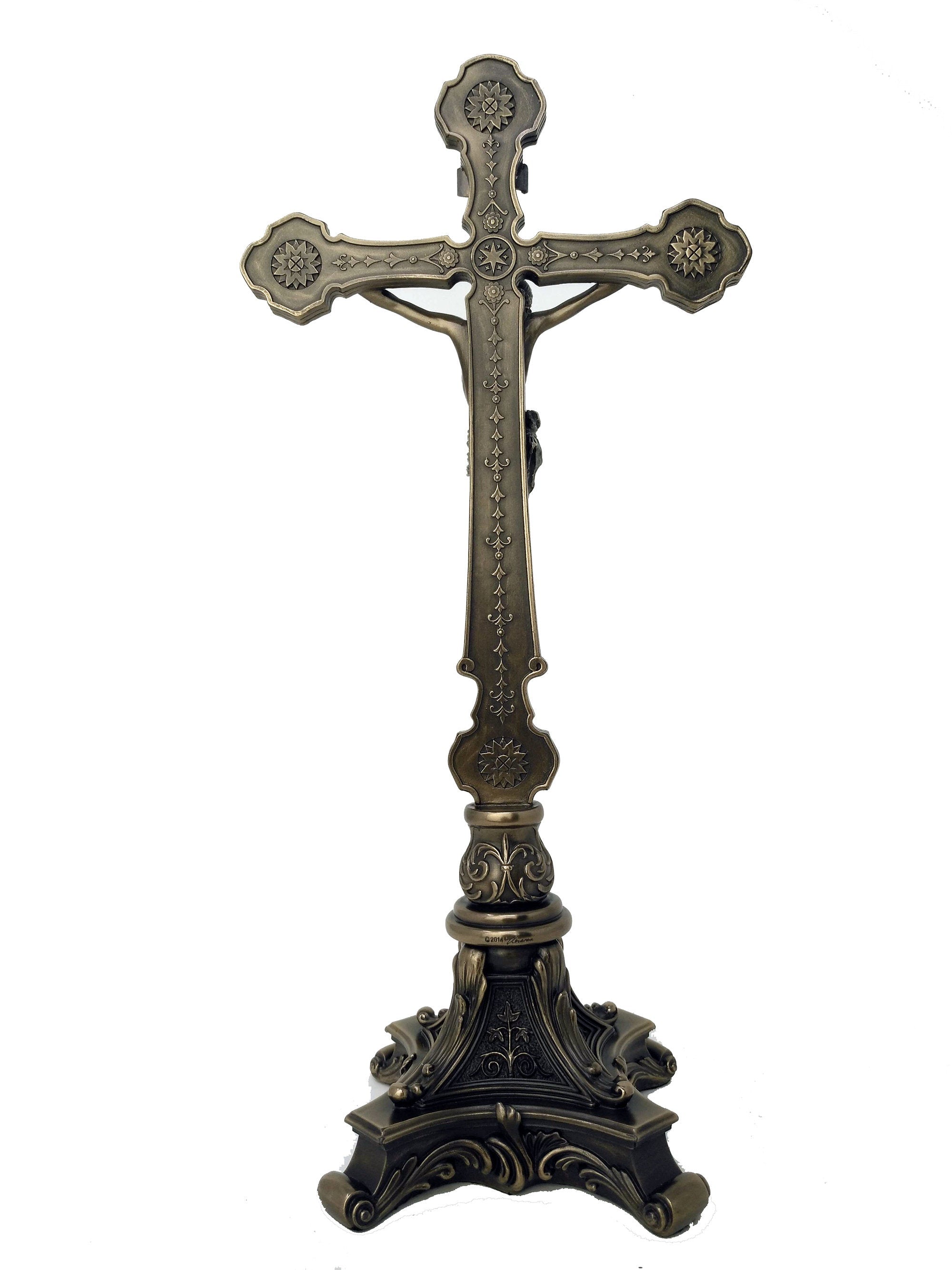 Standing Crucifix - Jesus Christ On Cross Bronze Statue