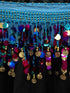 Egyptian Style Belly Dance Hip Scarf - Light Blue Chiffon Coin Belt with Paillette's for Belly Dancing