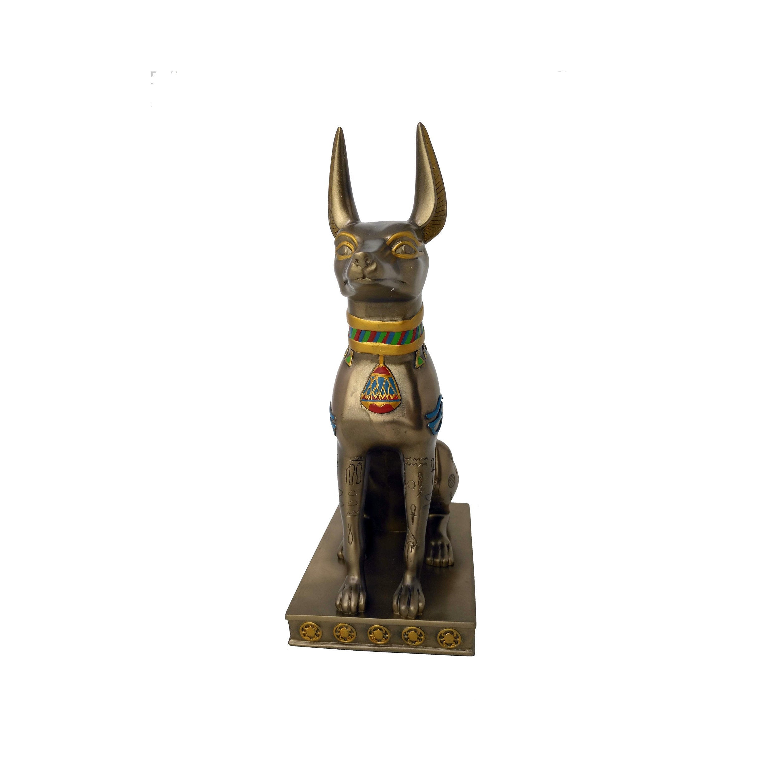 Anubis Statue - with Gold Brush Detail